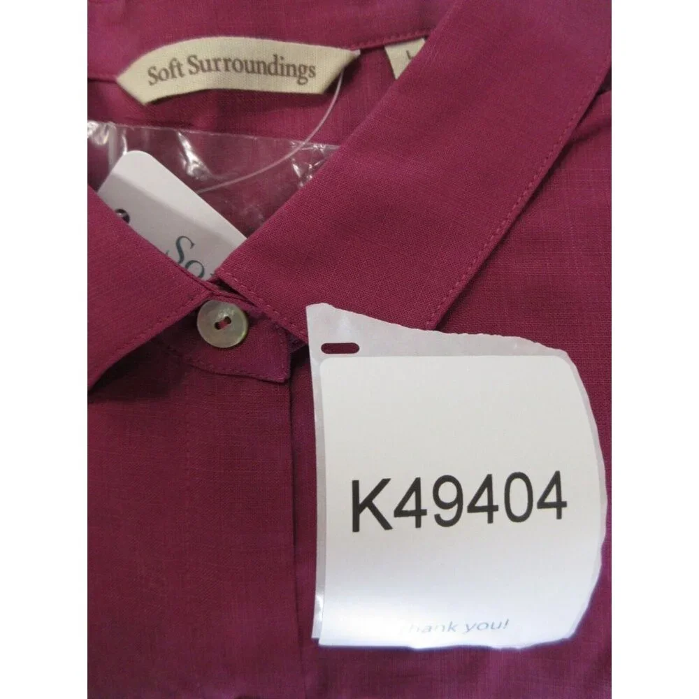 Soft Surroundings Magenta Button Down Shirt - Picture 11 of 11